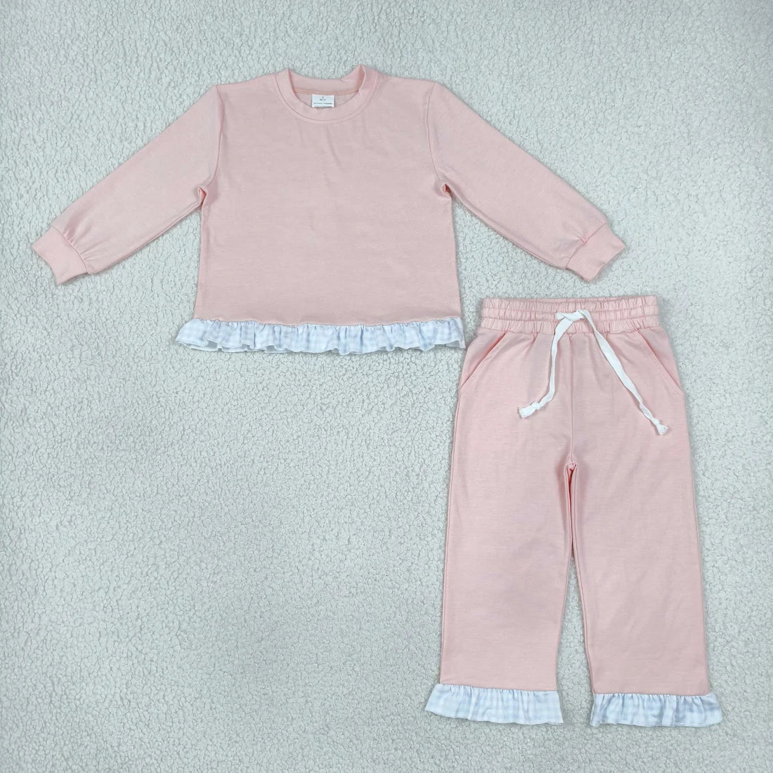 Sibling Kids Girls  Long Sleeve Top Ruffle Pants Outfit