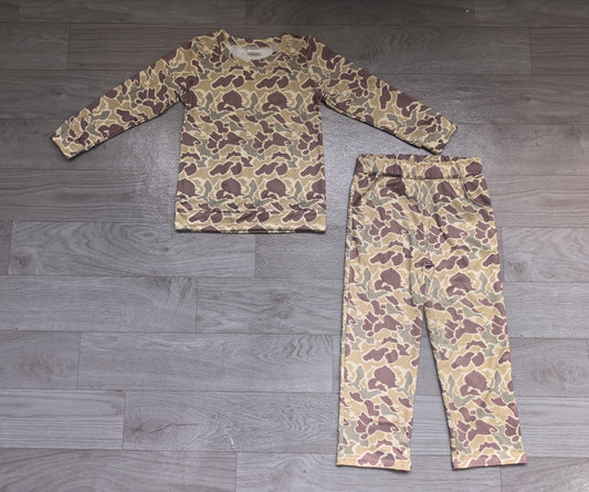 8.27 GLP3777 Preorder Green Brown Camo Top Pockets Pants Girls Clothes Set