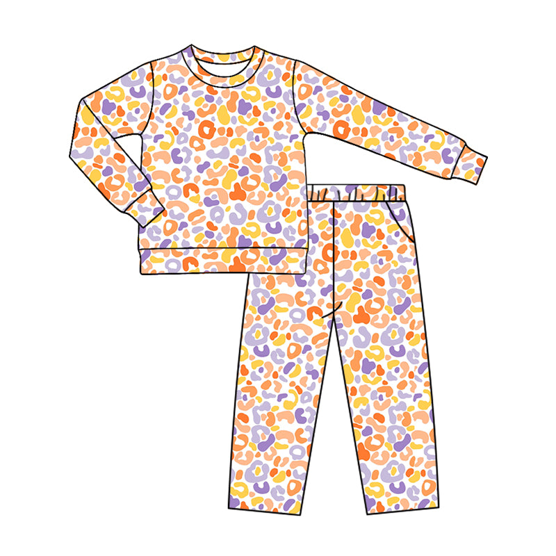 10.29 GLP4080 Preorder Colorful Leopard Print Girls Clothes Set