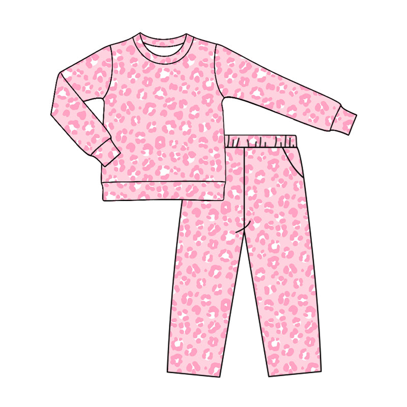 10.29 GLP4085 Preorder Pink Leopard Print Girls Clothes Set