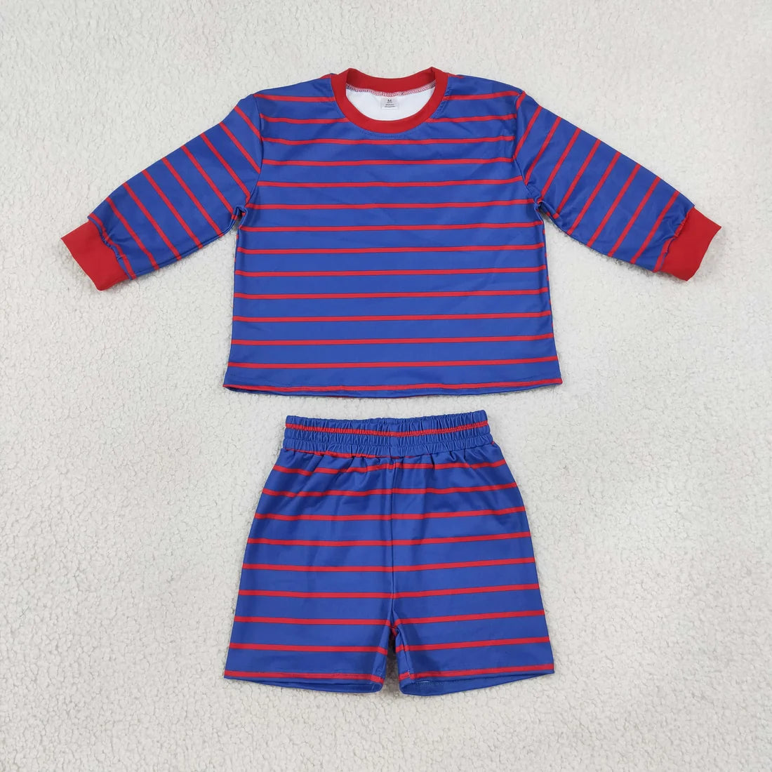 Sibling Baby Girls Striped Long Sleeve Top Shorts Active Outfit