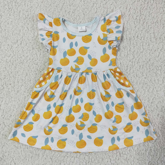 (Promotion)Girls summer knee length dress   GSD0074