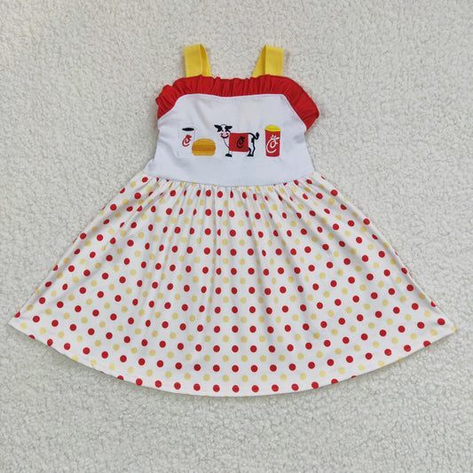 Sibling Baby Boys Girls  Embroidery Cow Top with Gingham Shors Outfit+Dress