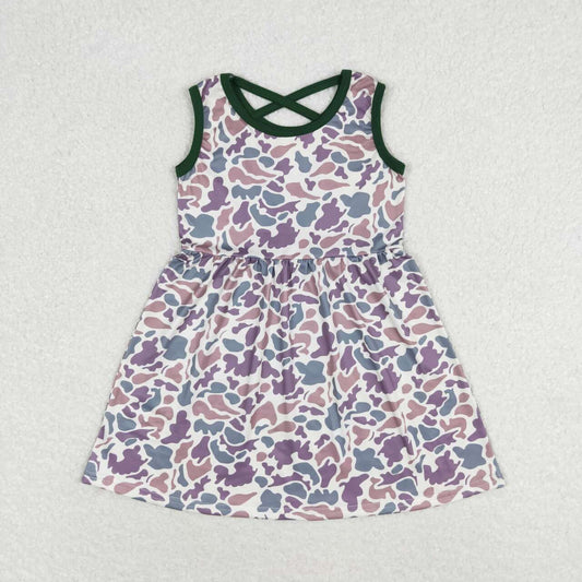 Sibling Baby Boys Girls Camo Short Sleeve Shirt Top +Sleeveless Dress
