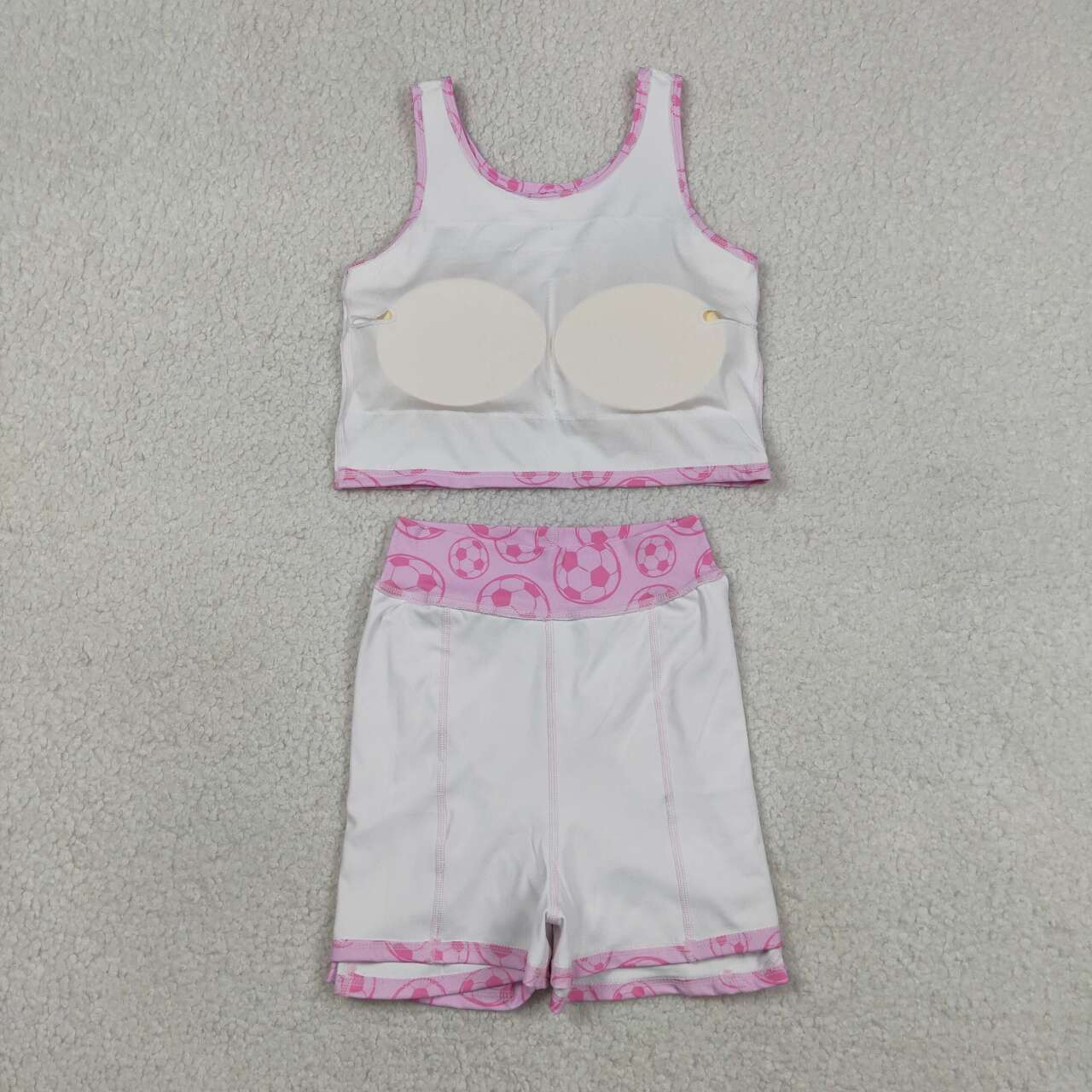GSD1468 Soccer Pink Tank Top & Skirts Shorts Yoga Sets Baby Girls Active Wear