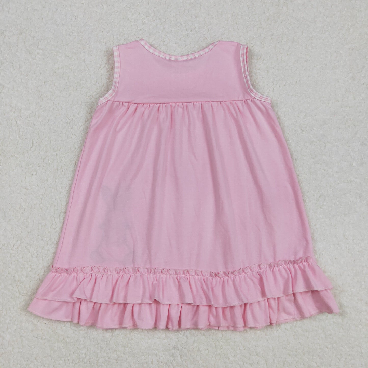 Sibling Baby Kids Embroidery Stripe Rabbits Easter Ruffle Knee Length Dress Shorts Romper