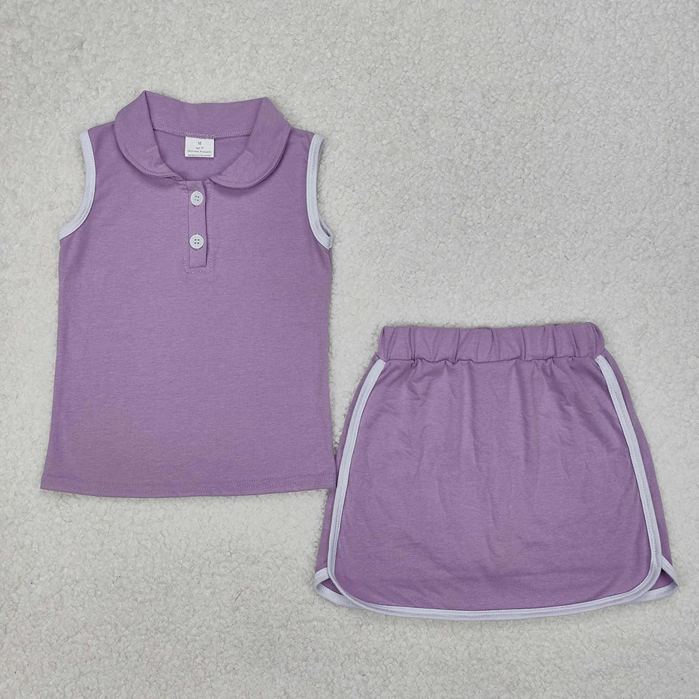 Sibling Baby Girls Solid Color Cotton Pullover Top Sports Shorts Clothes Sets