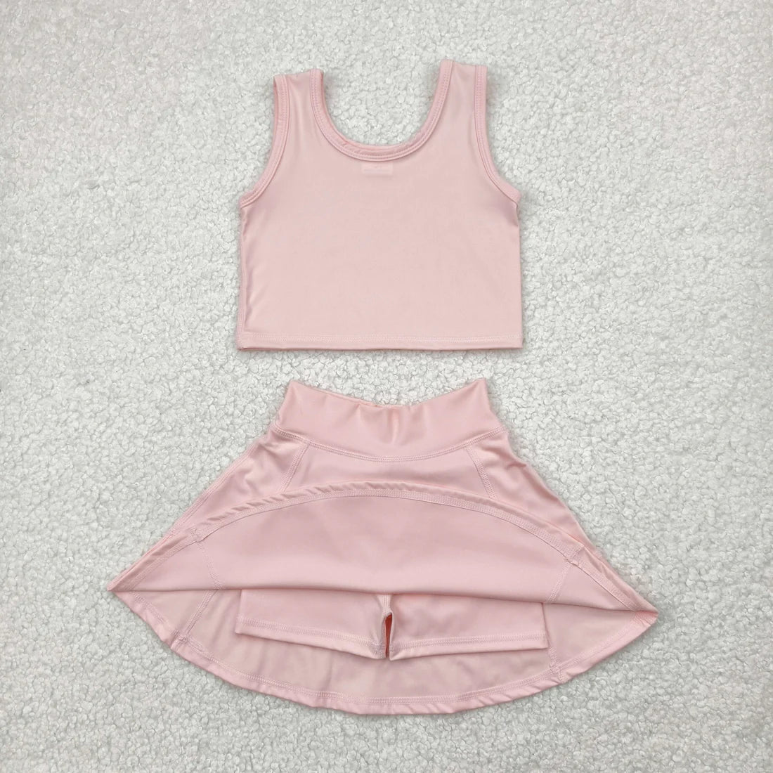 Sibling Baby Girls Colorful Vests Skirt Shorts Yoga Active Clothes Sets