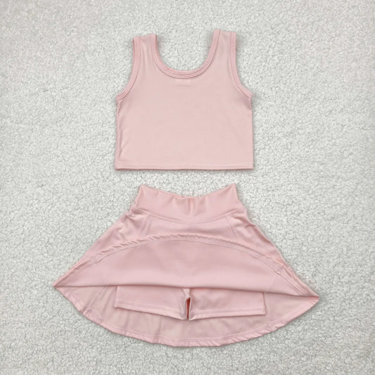 Sibling Baby Girls Colorful Vests Skirt Shorts Yoga Active Clothes Sets