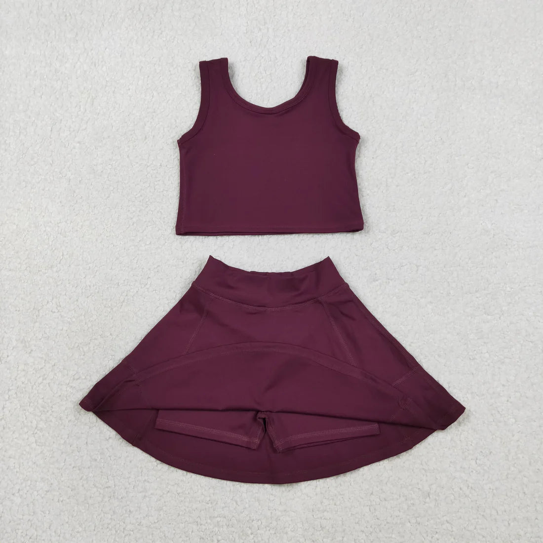 Sibling Baby Girls Colorful Vests Skirt Shorts Yoga Active Clothes Sets