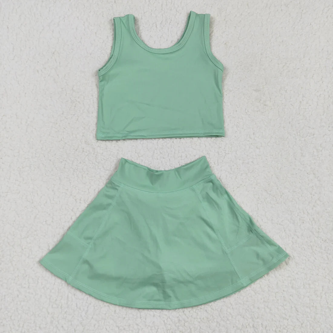 Sibling Baby Girls Colorful Vests Skirt Shorts Yoga Active Clothes Sets