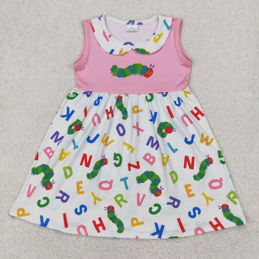 GSD2152 Caterpillar ABC Girls Doll Collar Back to School Dress