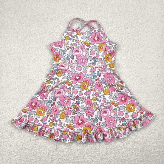 Sibling Baby Girls Straps Sports Wear Yoga Athletic Knee Length Dresses