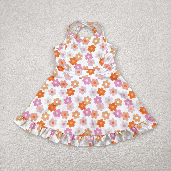 Sibling Baby Girls Straps Sports Wear Yoga Athletic Knee Length Dresses