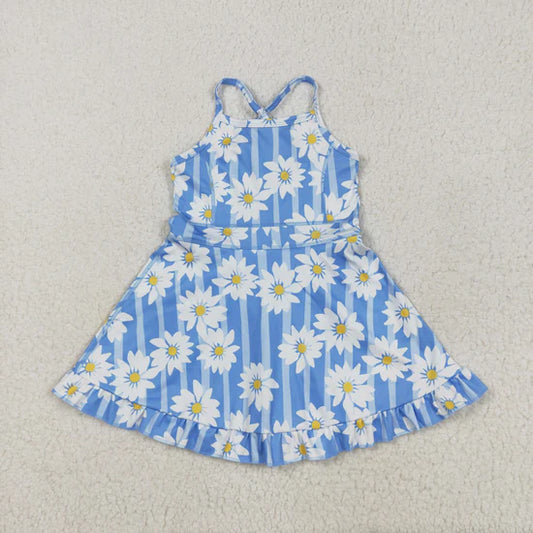Sibling Baby Girls Straps Sports Wear Yoga Athletic Knee Length Dresses