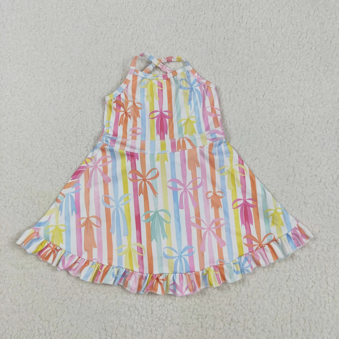 Girls Floral Halter Active Dress with Built-in Shorts - Toddler Summer Sporty Skort