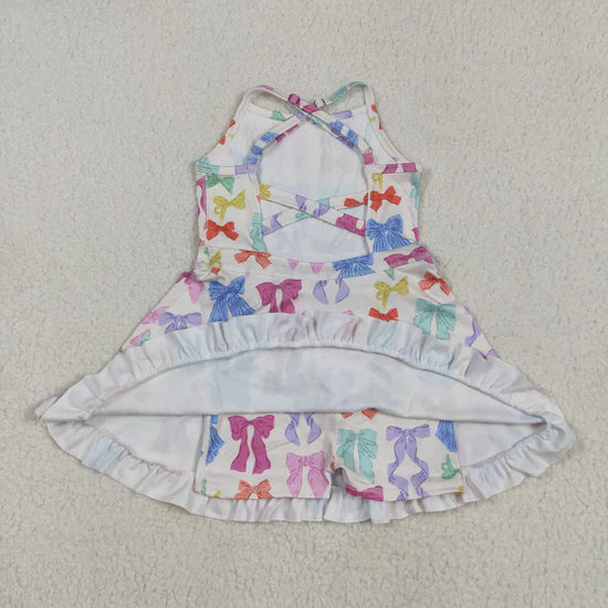Sibling Baby Girls Straps Sports Wear Yoga Athletic Knee Length Dresses