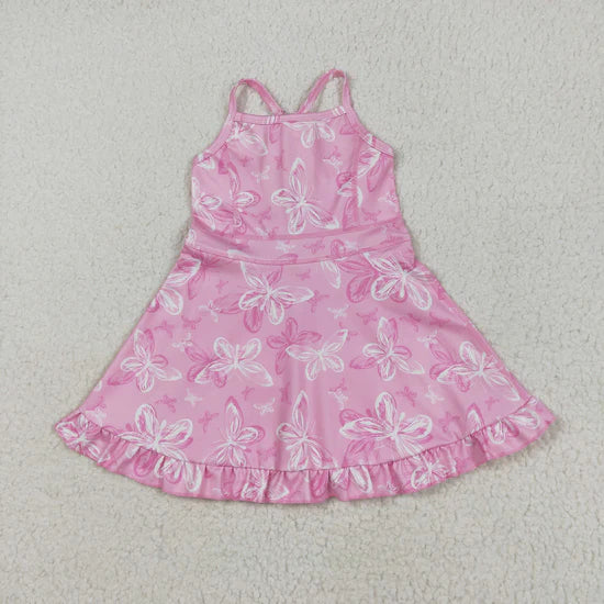 Sibling Baby Girls Straps Sports Wear Yoga Athletic Knee Length Dresses