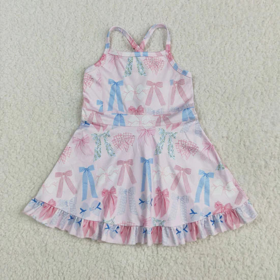 Sibling Baby Girls Straps Sports Wear Yoga Athletic Knee Length Dresses