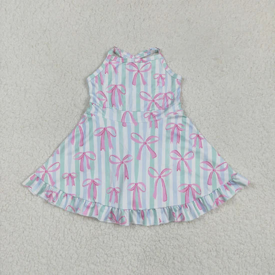 Sibling Baby Girls Straps Sports Wear Yoga Athletic Knee Length Dresses