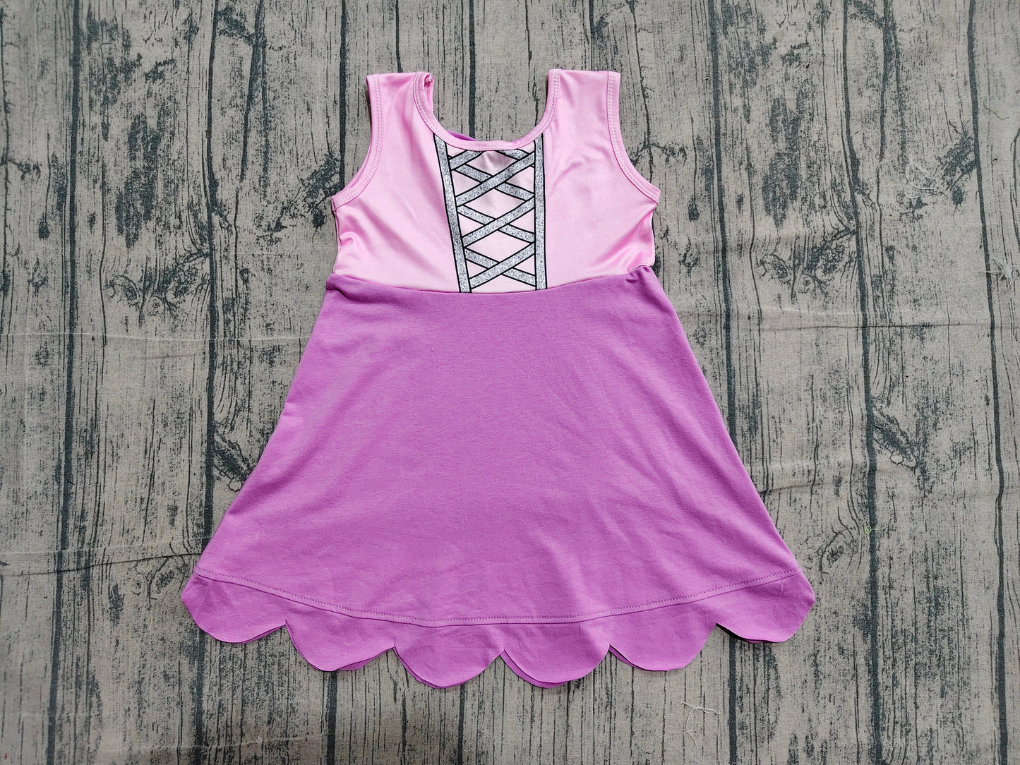 Baby Girls Princess Purple Sleeveless Dress Preorder