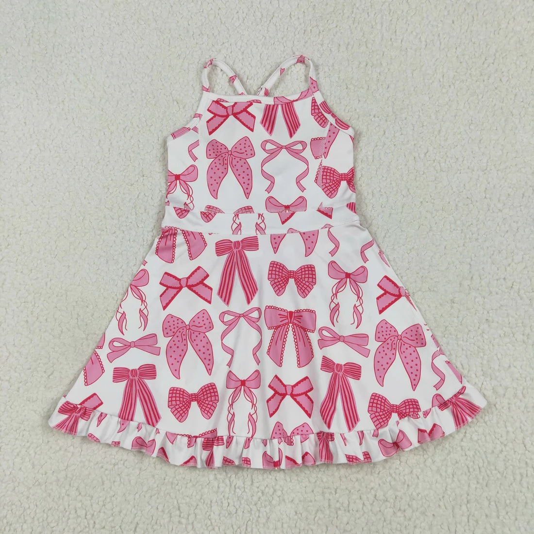 Girls Floral Halter Active Dress with Built-in Shorts - Toddler Summer Sporty Skort