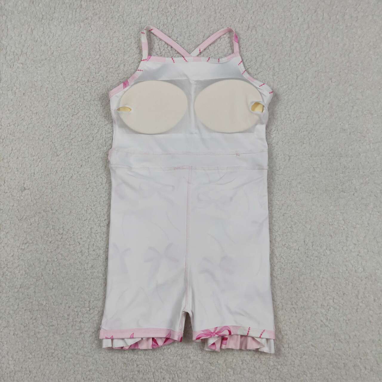 Baseball Bows Print Girls Summer Strap Shorts Ruffle Knee Length Yoga Dress