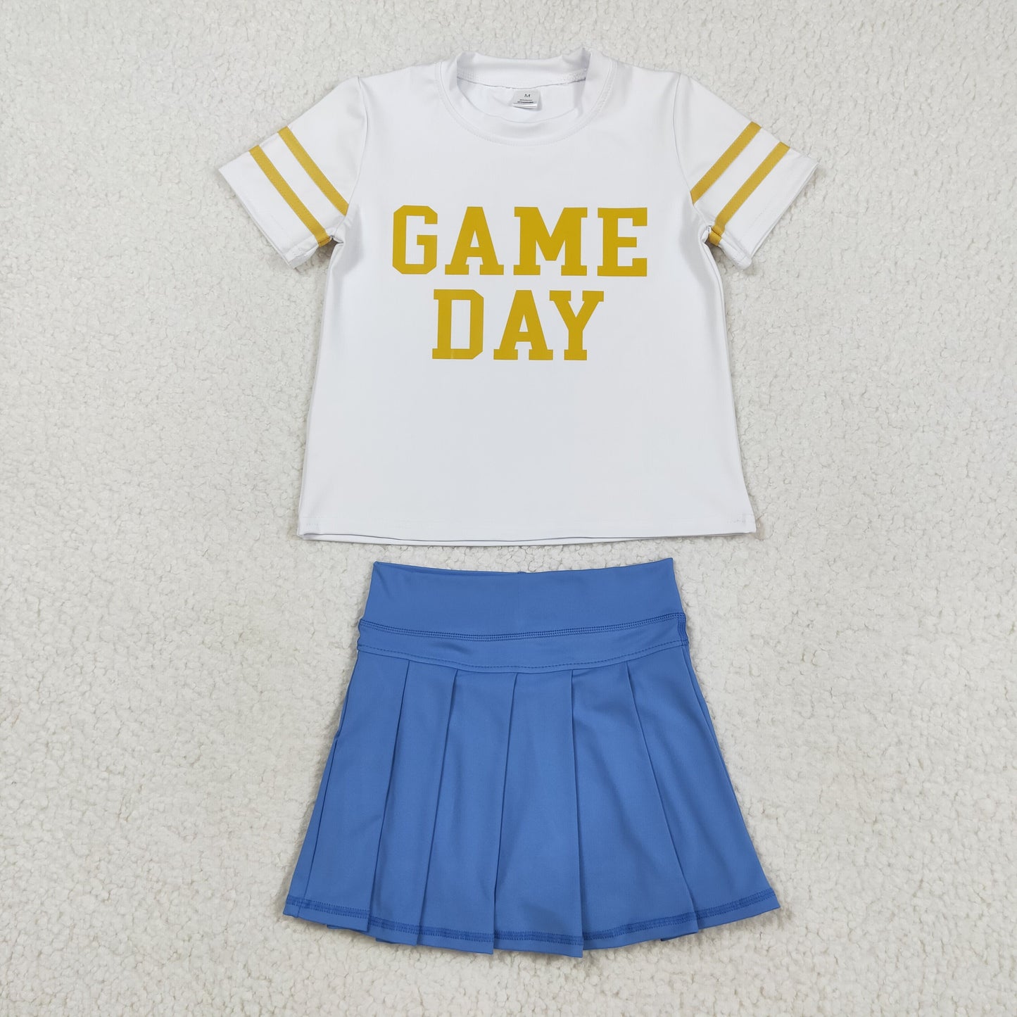 8 Colors Teams Game Day Top Skort Girls Summer Active Clothes Set Sisters Yoga Styles