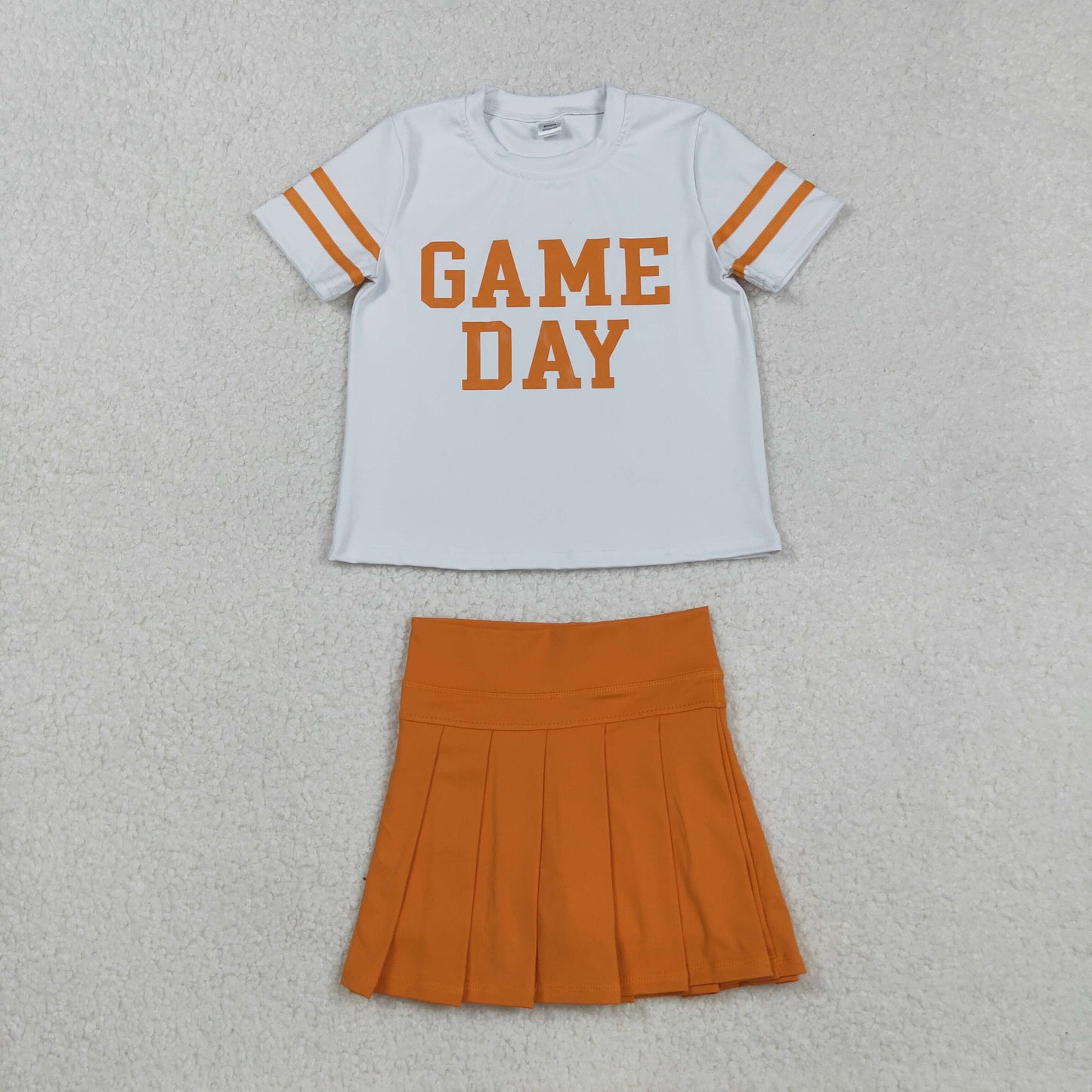 8 Colors Teams Game Day Top Skort Girls Summer Active Clothes Set Sisters Yoga Styles