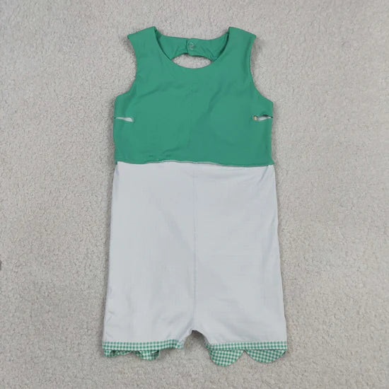 Sibling Baby Girls Sleeveless Bows Shorts Scallop Knee Length Dresses