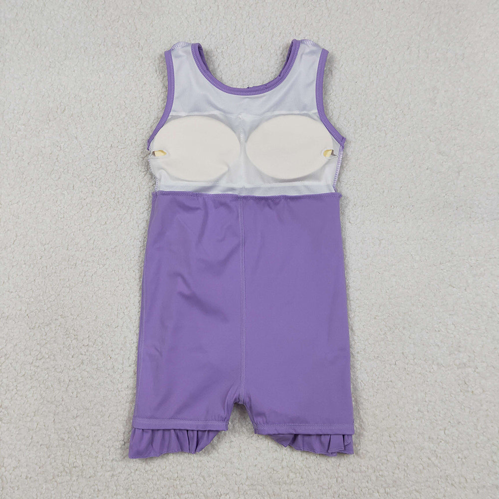 4 Colors Baby Girls Ruffle Yoga Sleeveless Zipper Shorts Dresses Sisters Wear
