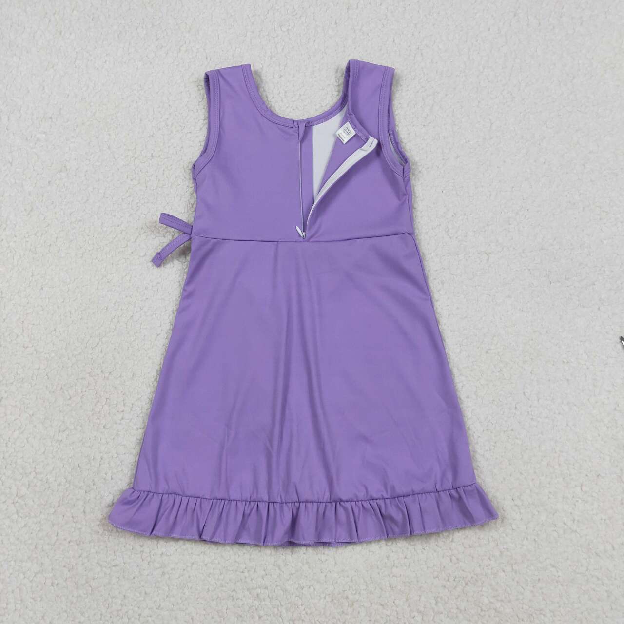 4 Colors Baby Girls Ruffle Yoga Sleeveless Zipper Shorts Dresses Sisters Wear