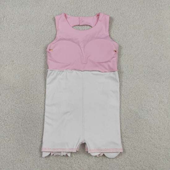 Sibling Baby Girls Sleeveless Bows Shorts Scallop Knee Length Dresses