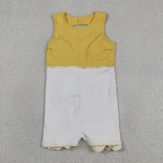 Sibling Baby Girls Sleeveless Bows Shorts Scallop Knee Length Dresses