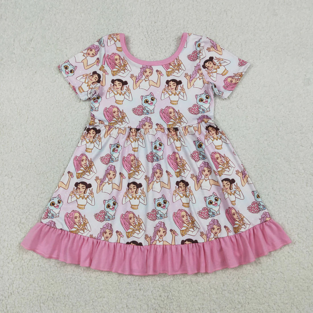 Sibling Baby Girls Cartoon Demon Hunter Top Pants Pajamas Clothes Sets
