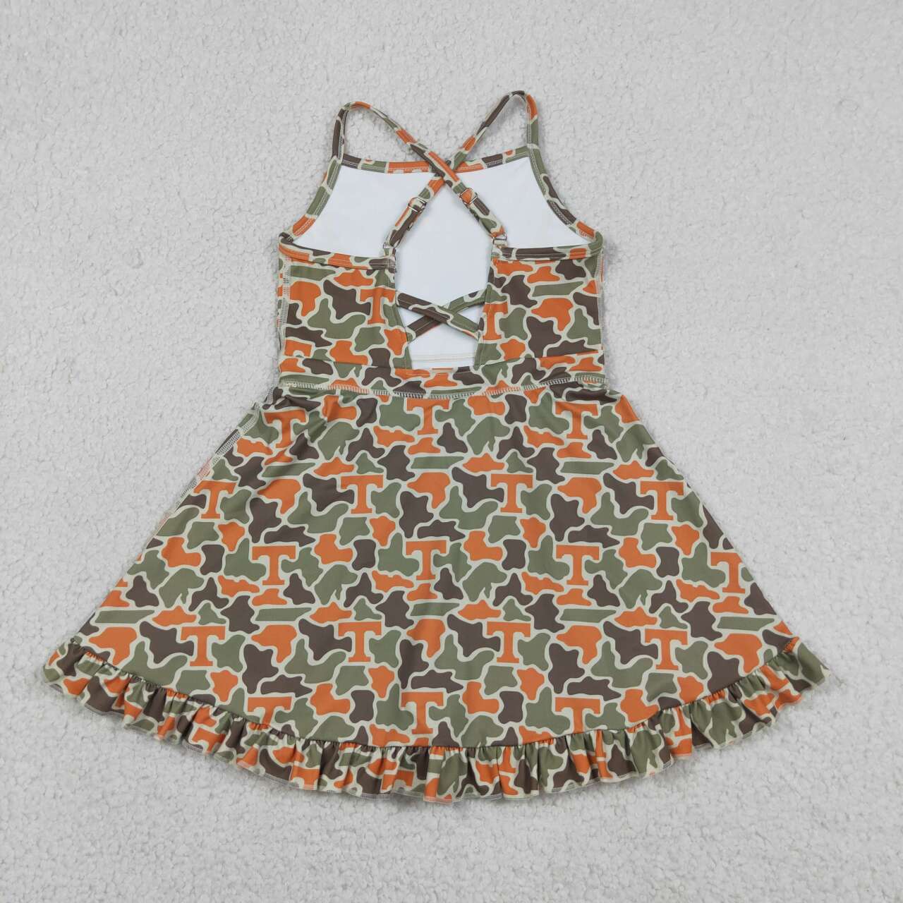 12 Colors Team Camouflage & Leopard Girls Strap Yoga Dress Sisters Wear