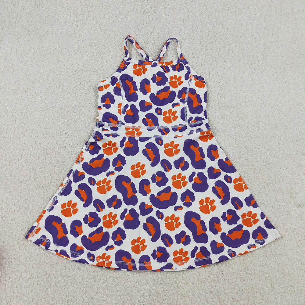 12 Colors Team Camouflage & Leopard Girls Strap Yoga Dress Sisters Wear