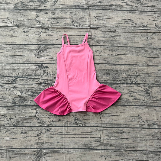 GSD3688 Baby Girls Hot Pink Strap Yoga Dress Preorder