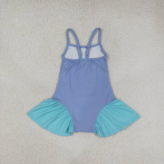GSD3693 Baby Girls Blue Strap Yoga Dress