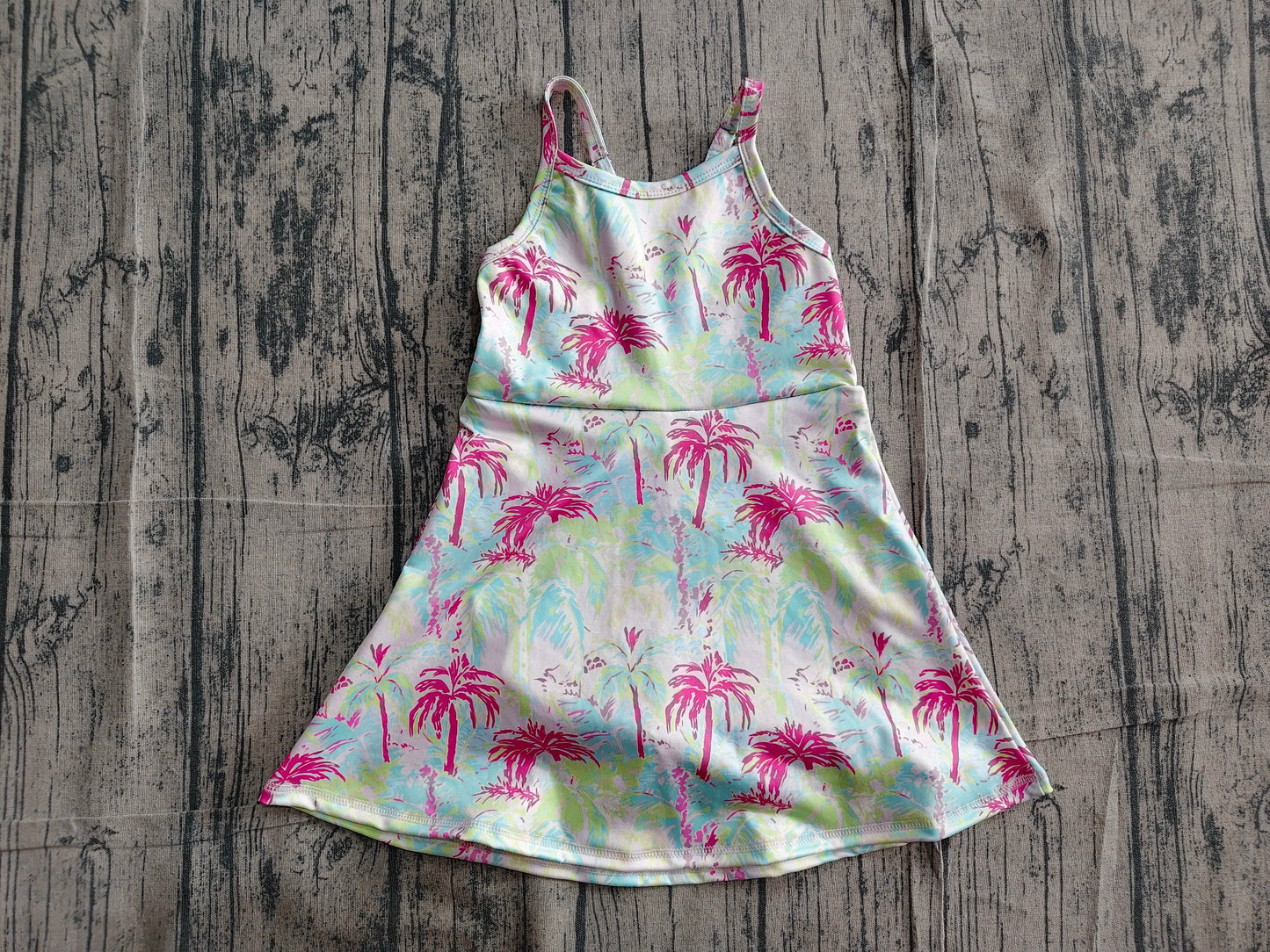 3.20 GSD3708 Baby Girls coconut tree Active Dress Preorder