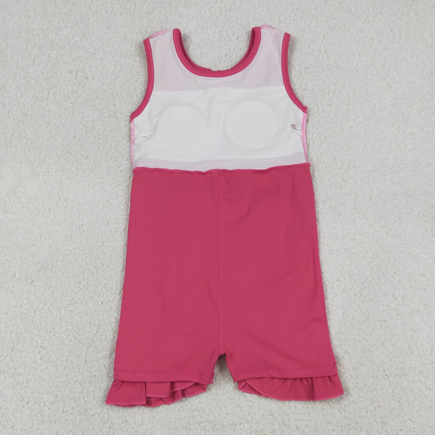 Sibling Baby Girls Solid Color Sleeveless Active Dress With Shorts Under