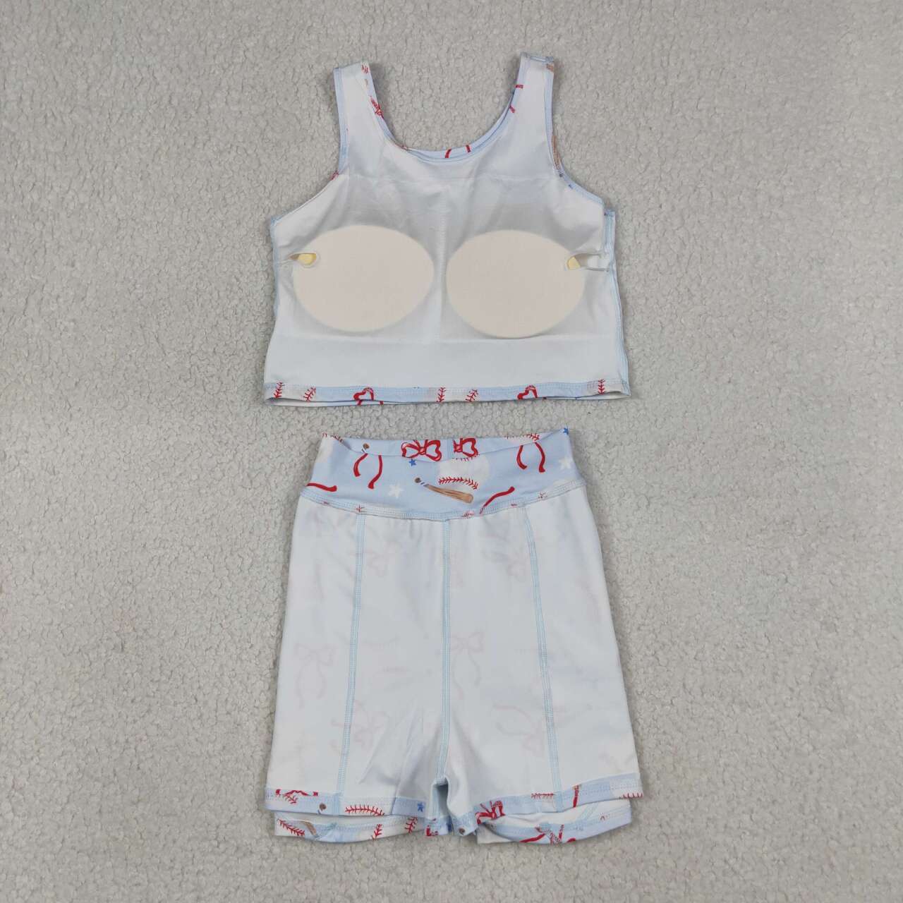 Girls Baseball Print Tank Top & Skort Set - Toddler Cute Sporty Activewear for Summer