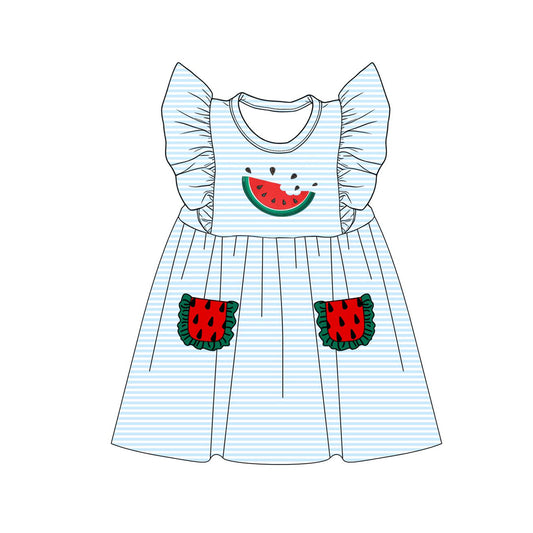 3.24  GSD4001 Baby Girls Summer Watermelon Sleeveless Dress Preorder