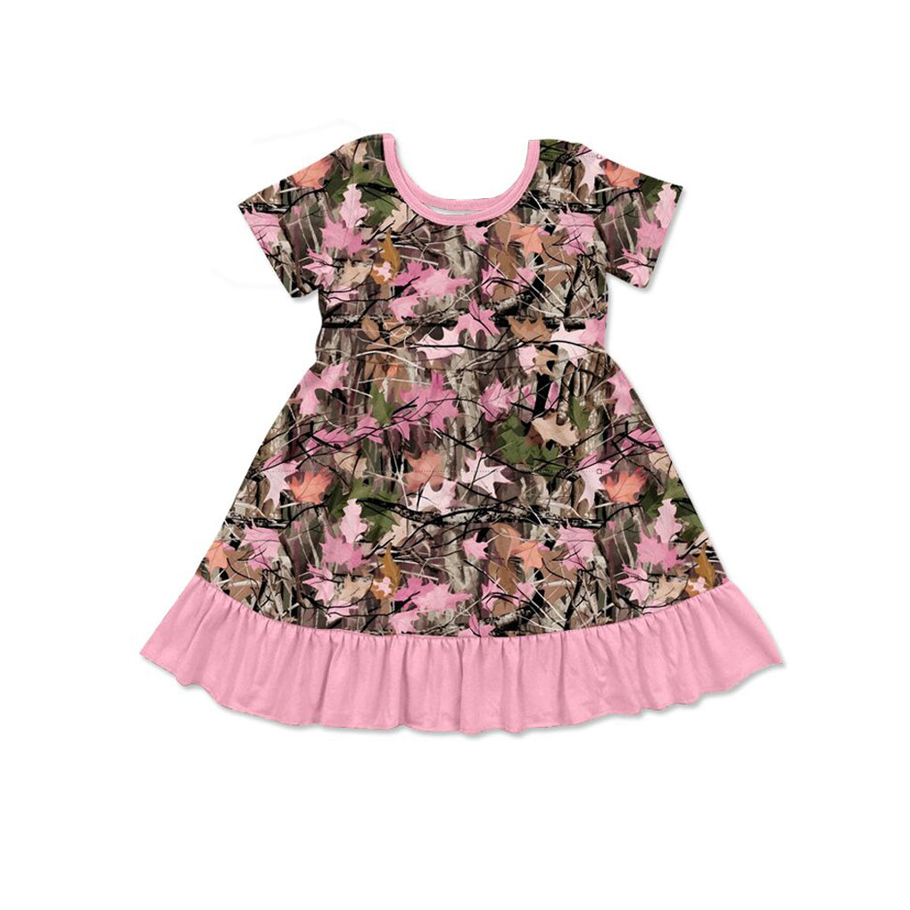4.21 GSD4115 Preorder Branch Camo Girls Knee-length Dress