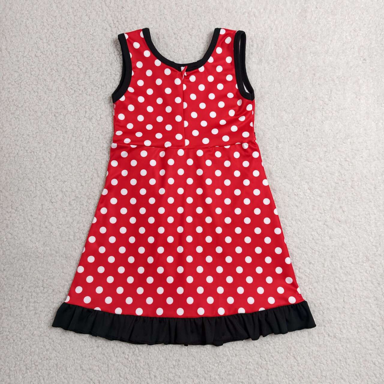 Toddler Sibling Kids Girls Red Polka Dot Black Ruffle Dress & Skort Outfit Active Wear