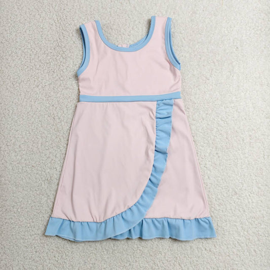 Sibling Baby Girls Sleeveless Yoga Active Short Knee Length Dresses