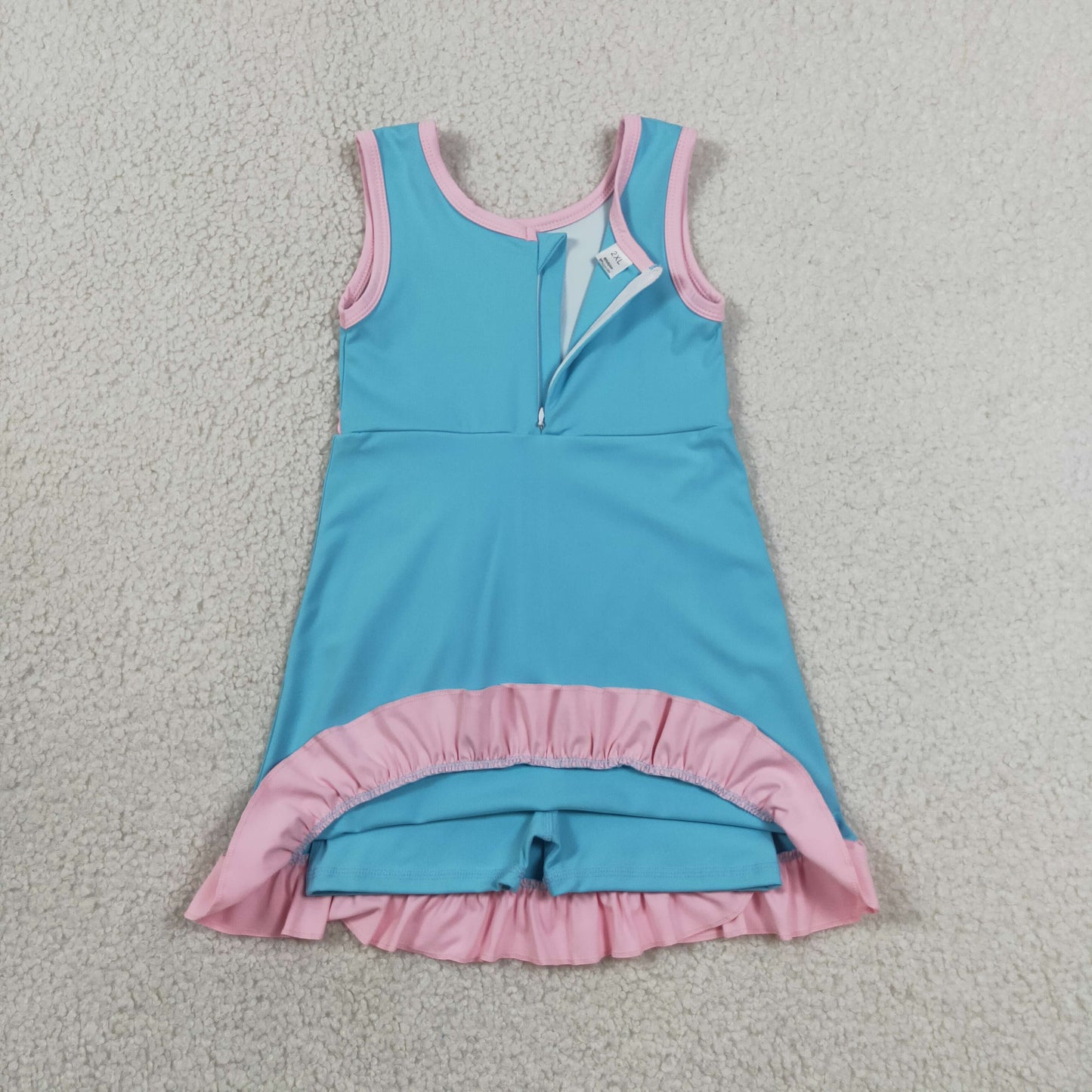 Sibling Baby Girls Sleeveless Yoga Active Short Knee Length Dresses