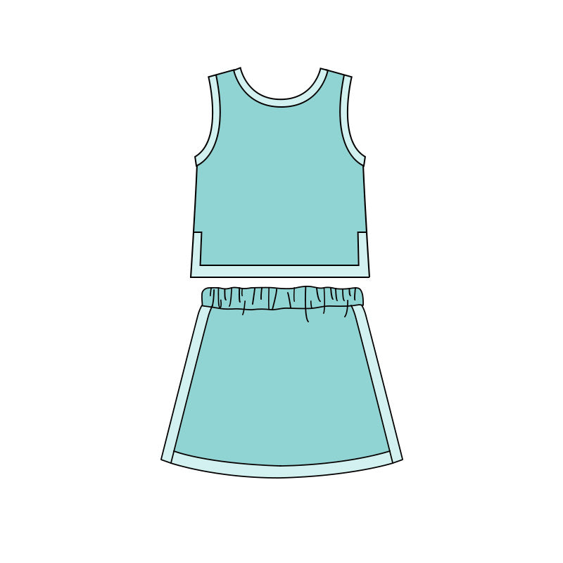 5.6 GSD4183 Mint Green / Turquoise Baby Girls Sports Clothes Set Preorder
