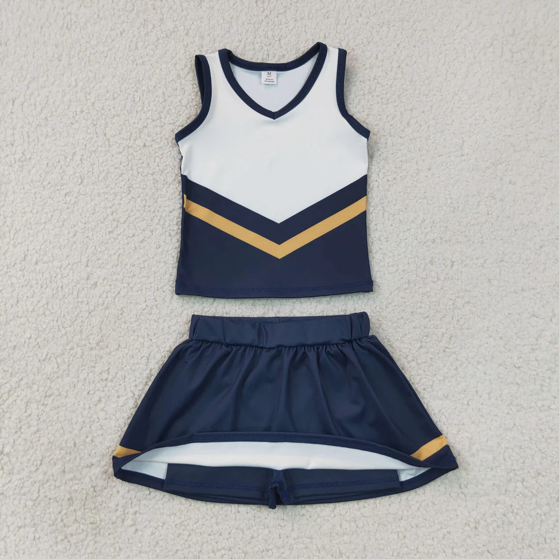 Sibling Baby Girls Sleeveless Stripe Vest Top Skirt Shorts Team Clothes Sets