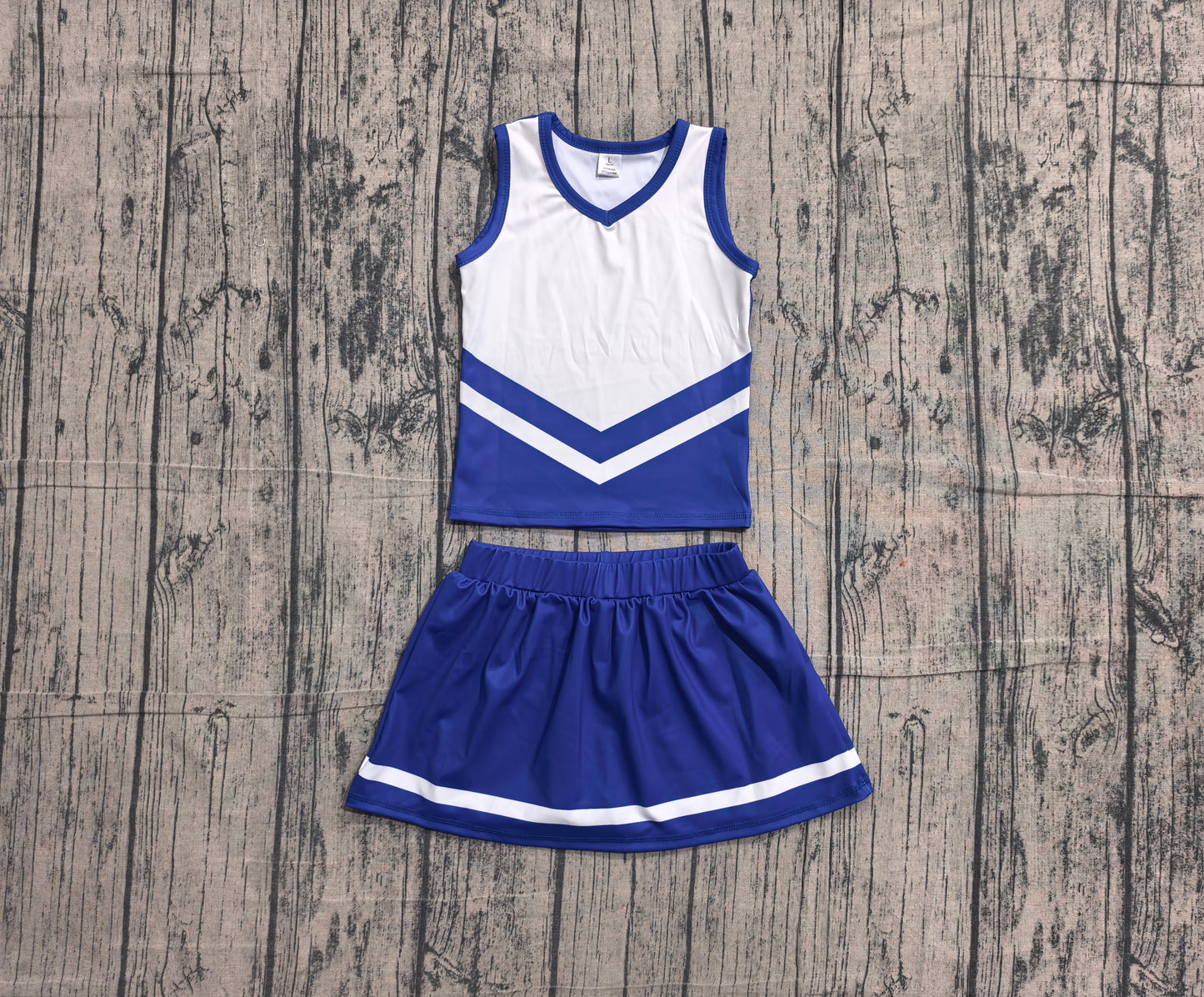 5.7 Preorder  Kids Girls Royalblue Sport Team Active Tank Top + Skort Outfit Preorder